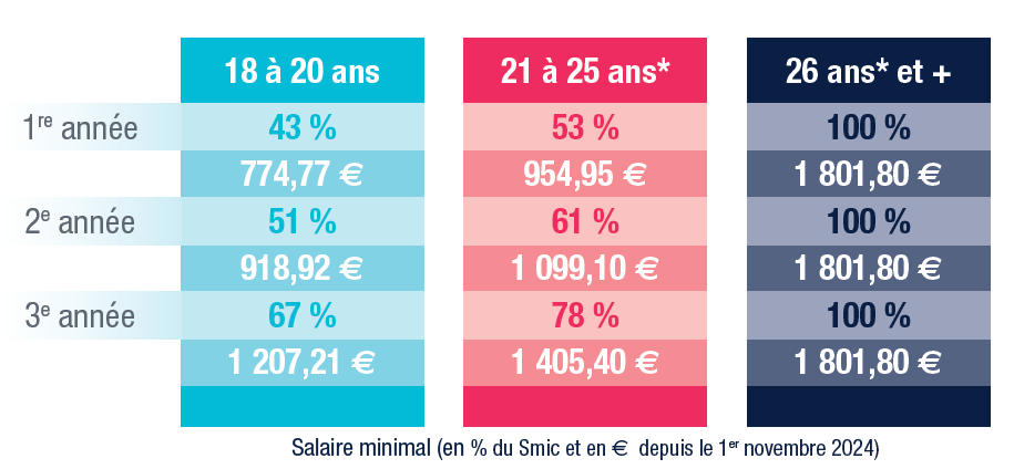 Remuneration apprentissage