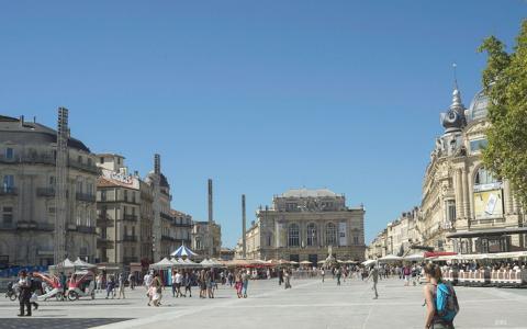 Montpellier, la place de la Comédie